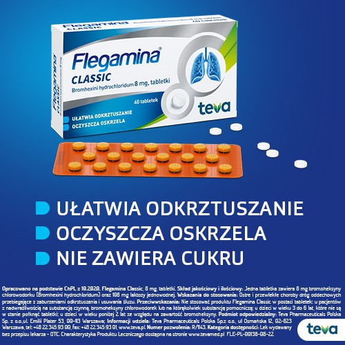 Zdjęcie produktu - 2 FLEGAMINA 8mg - 40 tabletek 