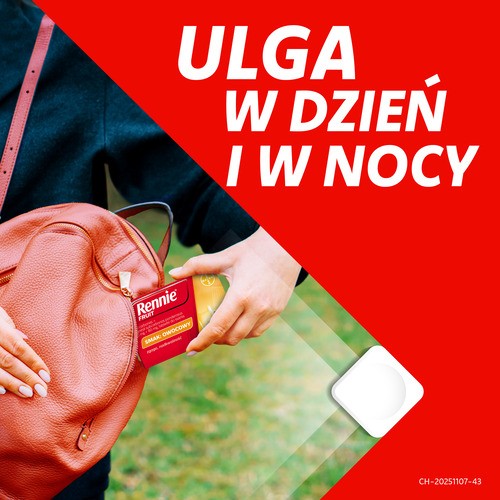 Zdjęcie produktu - 3 Rennie o smaku owocowym, 24 tabletki do ssania