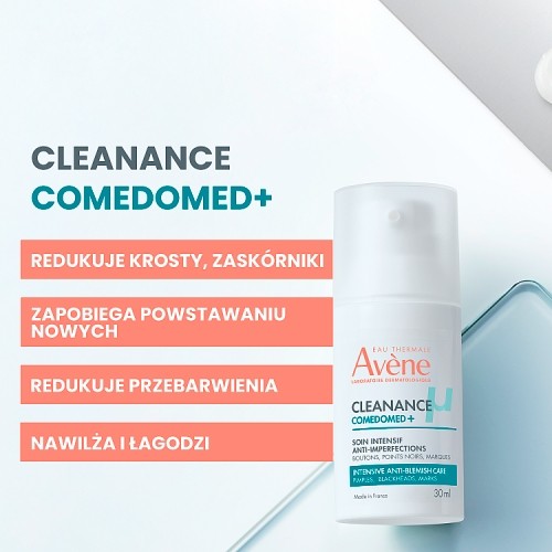 Zdjęcie produktu - 2 Avene Cleanance Comedomed+ Intensywny krem-żel przeciw niedoskonałościom, 30 ml