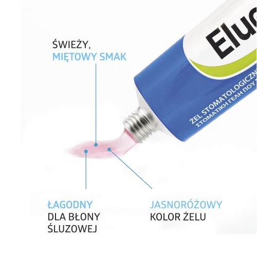 Miniaturka artykułu - #0 Elugel Oczyszczanie Żel stomatologiczny smak miętowy, 40 ml