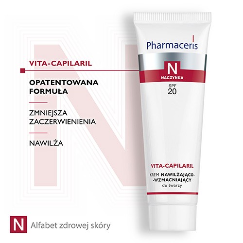 Zdjęcie produktu - 2 PHARMACERIS N Vita-Capilaril krem nawilżająco-wzmacniający do twarzy z SPF20, 50 ml