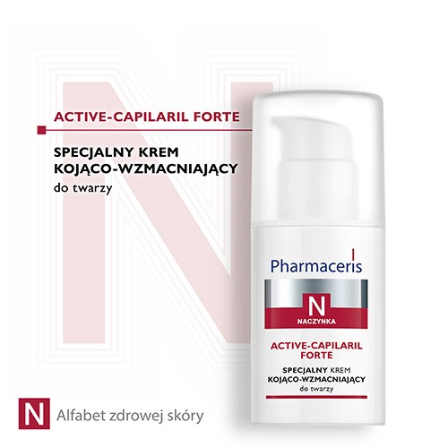 Miniaturka artykułu - #0 PHARMACERIS N Active-Capilaril Forte krem kojąco-wzmacniajacy do twarzy, 30 ml