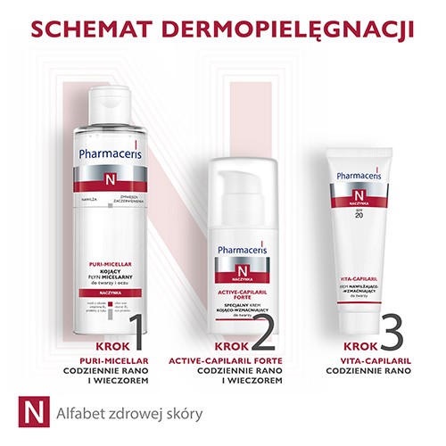 Zdjęcie produktu - 3 PHARMACERIS N Active-Capilaril Forte krem kojąco-wzmacniajacy do twarzy, 30 ml