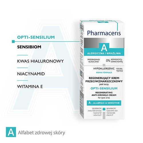 Miniaturka artykułu - #1 Pharmaceris A Opti-Sensilium Regenerujący krem przeciw&shy;zmarszczkowy pod oczy, 15 ml