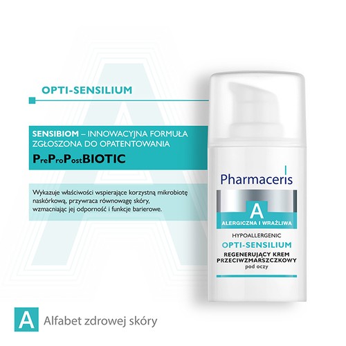 Zdjęcie produktu - 3 Pharmaceris A Opti-Sensilium Regenerujący krem przeciw&shy;zmarszczkowy pod oczy, 15 ml