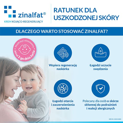 Miniaturka artykułu - #1 ZINALFAT Krem kojąco-regenerujący z tlenkiem cynku, 50 ml