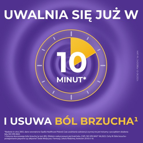 Miniaturka artykułu - #0 NO-SPA MAX 80 mg - 20 tabletek - lek na skurczowe b&oacute;le brzucha 