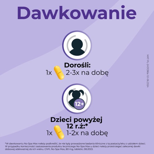 Zdjęcie produktu - 3 NO-SPA MAX 80 mg - 20 tabletek - lek na skurczowe b&oacute;le brzucha 