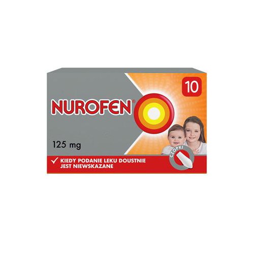Zdjęcie produktu - 5 NUROFEN 125mg - 10 czopk&oacute;w