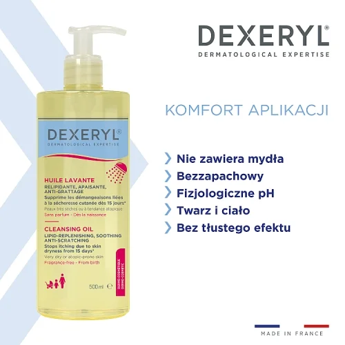 #1 – Dexeryl Łagodzący olejek do mycia, 500 ml