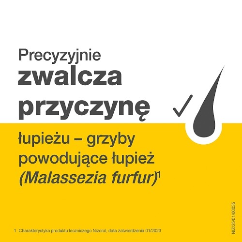 Zdjęcie produktu - 3 Nizoral 20mg/g szampon przeciwłupieżowy i przeciwgrzybiczy, 100 ml