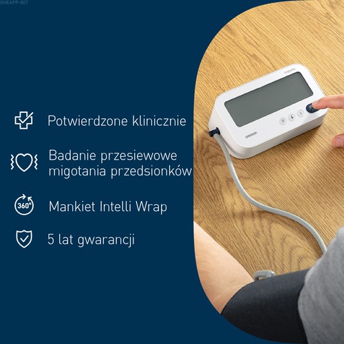 Zdjęcie produktu - 4 Omron M3 Comfort AFib Ciśnieniomierz naramienny z zasilaczem HEM-7196-FLE 