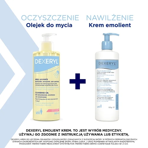 #3 – Zestaw DEXERYL Emolient Krem do sk&oacute;ry suchej i atopowej, 2 x 500 g