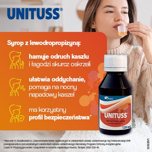 Zdjęcie produktu - 2 Unituss 60 mg/10 ml syrop, 120 ml