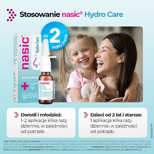 Zdjęcie produktu - 5 Nasic Hydro Care aerozol do nosa, 15 ml