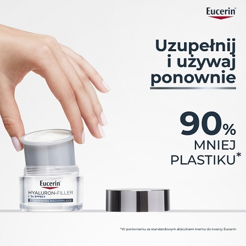 Miniaturka artykułu - #1 Eucerin Hyaluron-Filler + 3x Effect Krem na noc wkład uzupełniający, 50 ml
