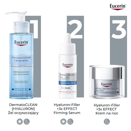 Zdjęcie produktu - 9 Eucerin Hyaluron-Filler + 3x Effect Krem na noc wkład uzupełniający, 50 ml
