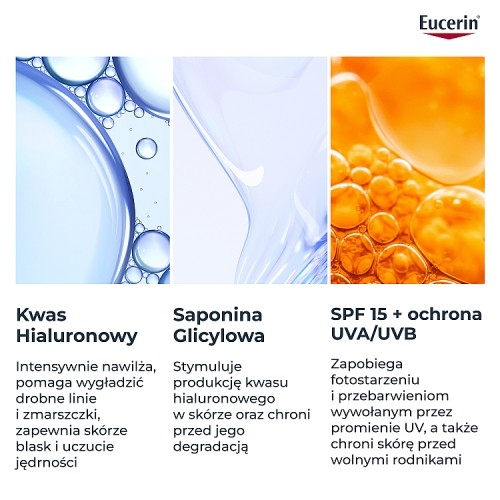 Zdjęcie produktu - 7 Eucerin Hyaluron-Filler + 3x Effect Krem na dzień SPF 15 wkład uzupełniający, 50 ml