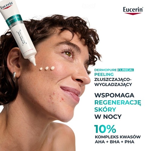 Miniaturka artykułu - #1 Eucerin DermoPure Clinical Kuracja złuszczająco-wygładzająca Kwasowy peeling na noc, 40 ml