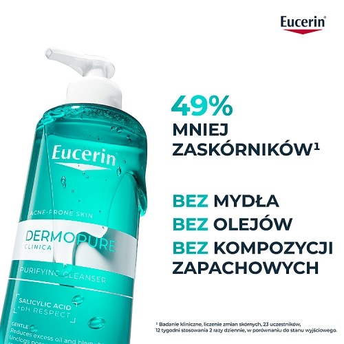 Miniaturka artykułu - #1 Eucerin DermoPure Clinical Oczyszczający żel do twarzy i ciała, 400 ml