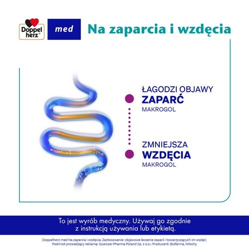 Miniaturka artykułu - #1 Doppelherz Med Na zaparcia i wzdęcia, 10 sasz. 