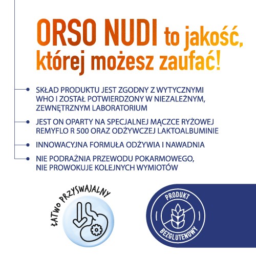 Zdjęcie produktu - 2 OrsoNudi Kaszka, 5 sasz. x 40 g