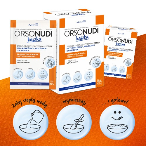 Zdjęcie produktu - 3 OrsoNudi Kaszka, 5 sasz. x 40 g