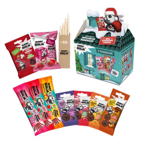 Miniaturka artykułu - #0 BUNNY NINJA Mix owocowych słodyczy, 12 szt.