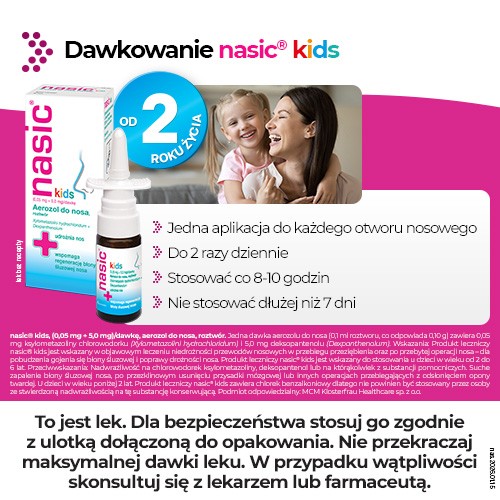 Zdjęcie produktu - 4 Nasic kids aerozol do nosa dla dzieci, 10 ml