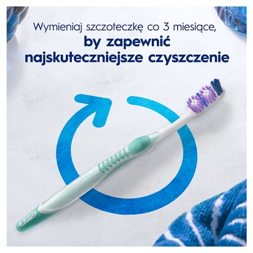 Zdjęcie produktu - 2 Oral-B Pro-3DWhite Advanced Szczoteczka do zęb&oacute;w średnia, 1 szt.