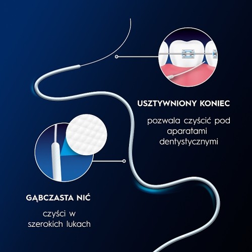 Zdjęcie produktu - 2 Oral-B Superfloss Nić dentystyczna do aparat&oacute;w ortodontycznych i most&oacute;w, 50 pasm