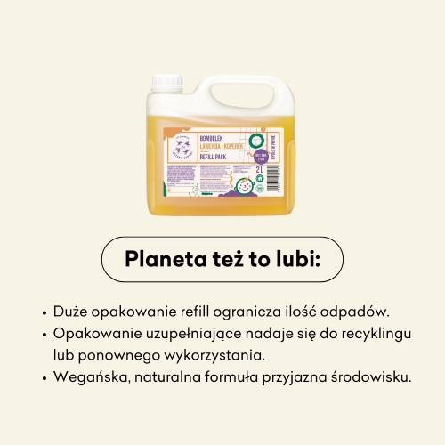 Zdjęcie produktu - 3 Cztery Szpaki (4szpaki) Bombelek naturalne mydło w płynie od 1. dnia życia Refill, 2 l