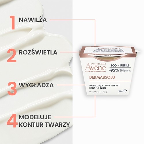 Miniaturka artykułu - #1 Avene Dermabsolu ECO-Refil Krem modelujący owal twarzy na dzień, 50 ml