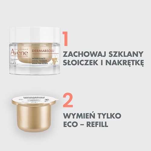Zdjęcie produktu - 3 Avene Dermabsolu ECO-Refil Krem modelujący owal twarzy na dzień, 50 ml