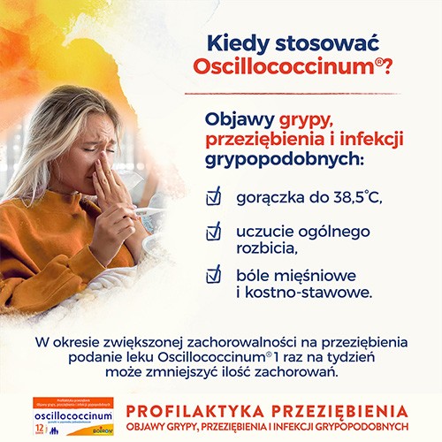 Miniaturka artykułu - #1 Oscillococcinum, 12 dawek - profilaktyka przeziębień