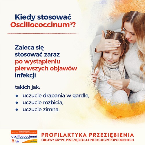 Zdjęcie produktu - 2 Oscillococcinum, 12 dawek - profilaktyka przeziębień