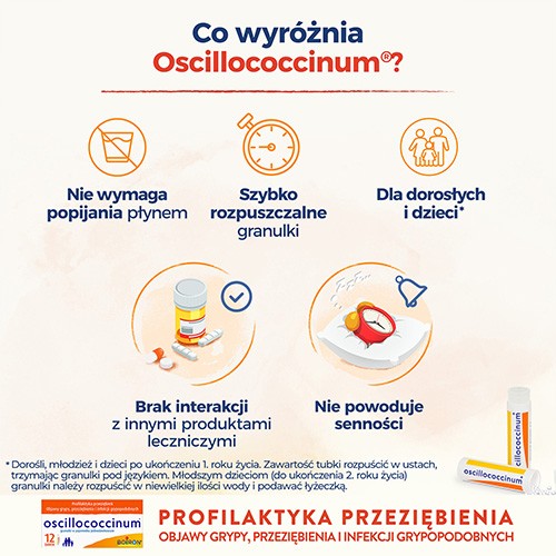 Zdjęcie produktu - 3 Oscillococcinum, 12 dawek - profilaktyka przeziębień