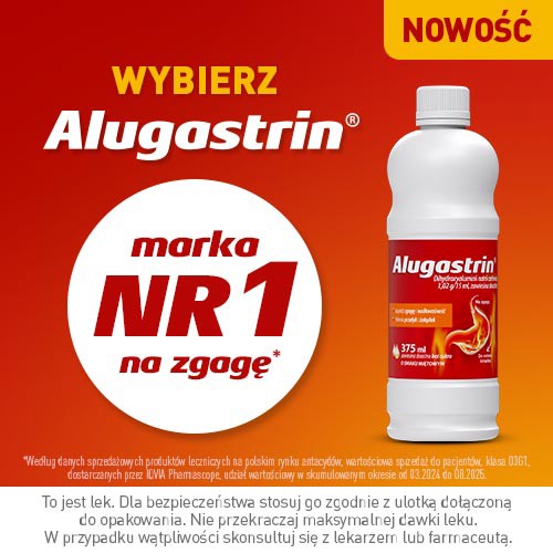 Miniaturka artykułu - #0 Alugastrin Zawiesina doustna, 375 ml - lek na zgagę