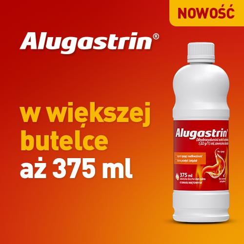 Miniaturka artykułu - #1 Alugastrin Zawiesina doustna, 375 ml - lek na zgagę
