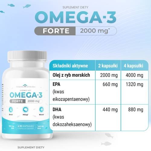 Zdjęcie produktu - 2 Domowa Apteczka Omega 3 Forte, 90 kaps.