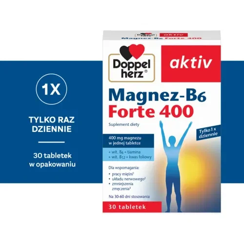 #1 – Doppelherz aktiv Magnez - B6 Forte - 30 tabletek