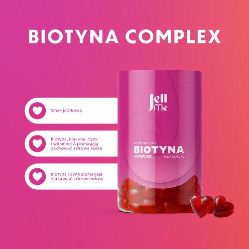 Miniaturka artykułu - #0 JellMe Biotyna Complex żelki, 250 g