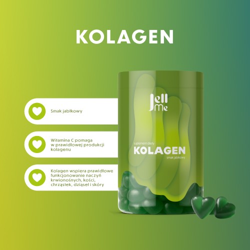 Miniaturka artykułu - #0 JellMe Kolagen żelki smak jabłkowy, 250 g