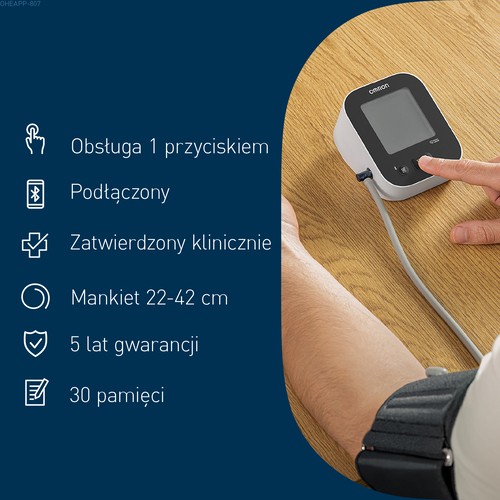 Zdjęcie produktu - 4 Omron M2+ Connect Ciśnieniomierz naramienny HEM-7188T1-LE