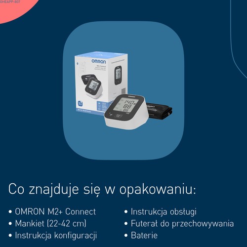 Zdjęcie produktu - 5 Omron M2+ Connect Ciśnieniomierz naramienny HEM-7188T1-LE
