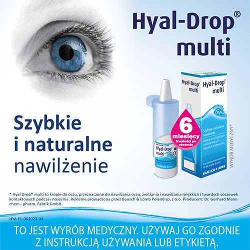 Miniaturka artykułu - #0 HYAL DROP Multi krople do oczu, 10ml