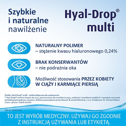 Zdjęcie produktu - 3 HYAL DROP Multi krople do oczu, 10ml