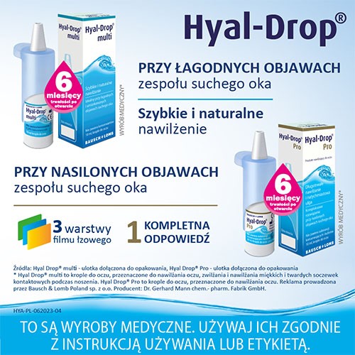 Zdjęcie produktu - 4 HYAL DROP Multi krople do oczu, 10ml