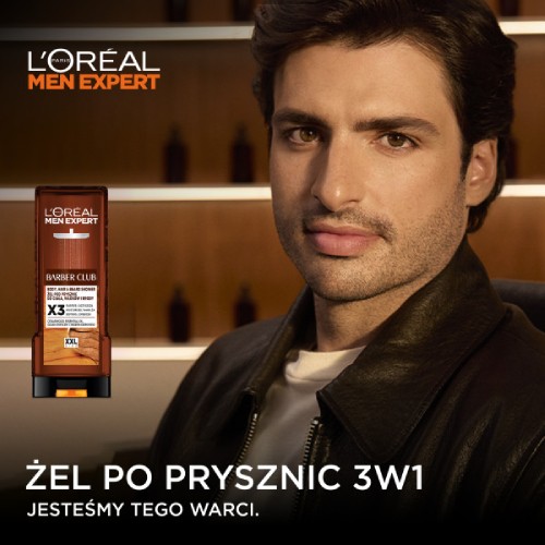 Miniaturka artykułu - #0 L'Or&eacute;al Men Expert Barber Club 3w1 Żel do mycia ciała włos&oacute;w i brody, 400 ml