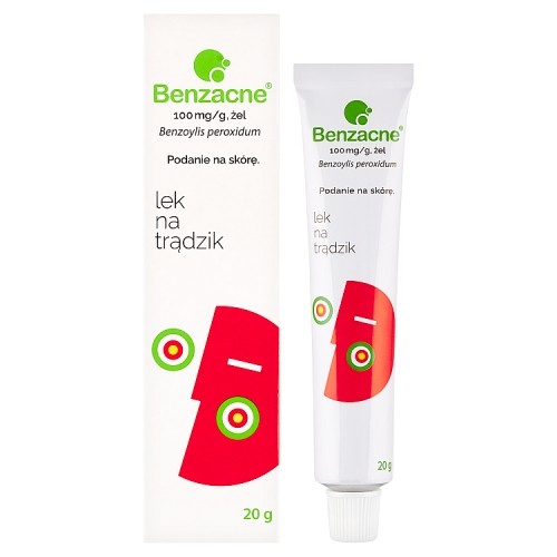 Miniaturka artykułu - #0 Benzacne żel 100 mg/g Lek na trądzik, 20 g